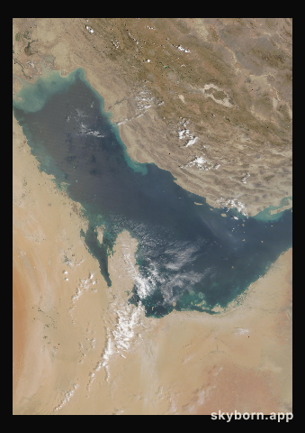 The Earth on 23 August 2008 · Persian Gulf