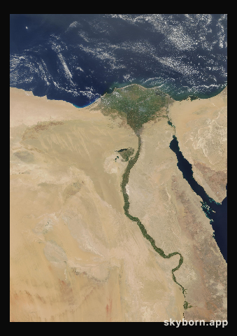 The Earth on 24 August 2008 · Nile Delta and Sinai