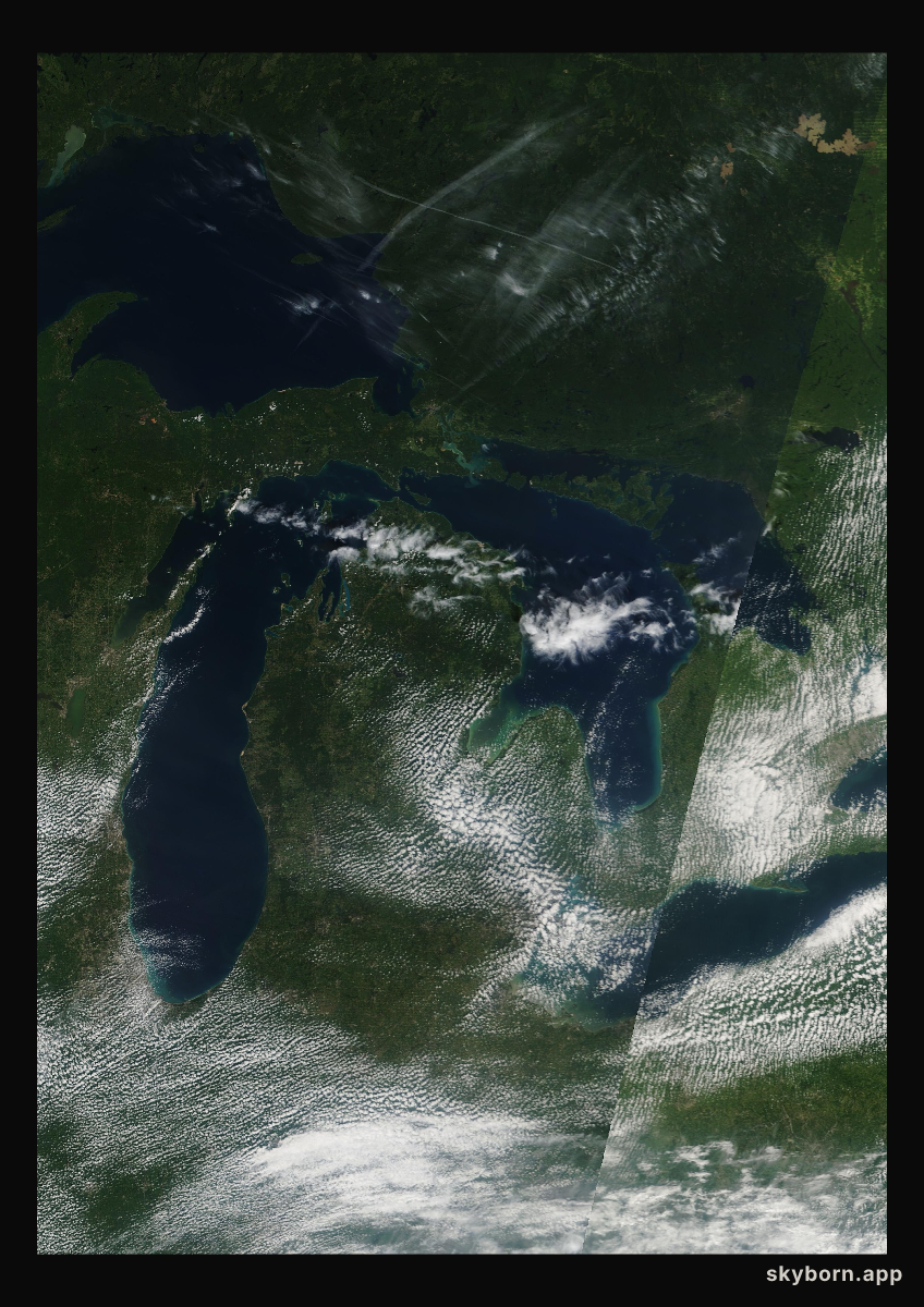 The Earth on 25 August 2008 · Great Lakes