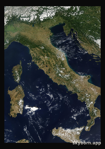 The Earth on 26 August 2008 · Italy and the Adriatic