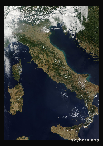 The Earth on 31 August 2008 · Italy and the Adriatic