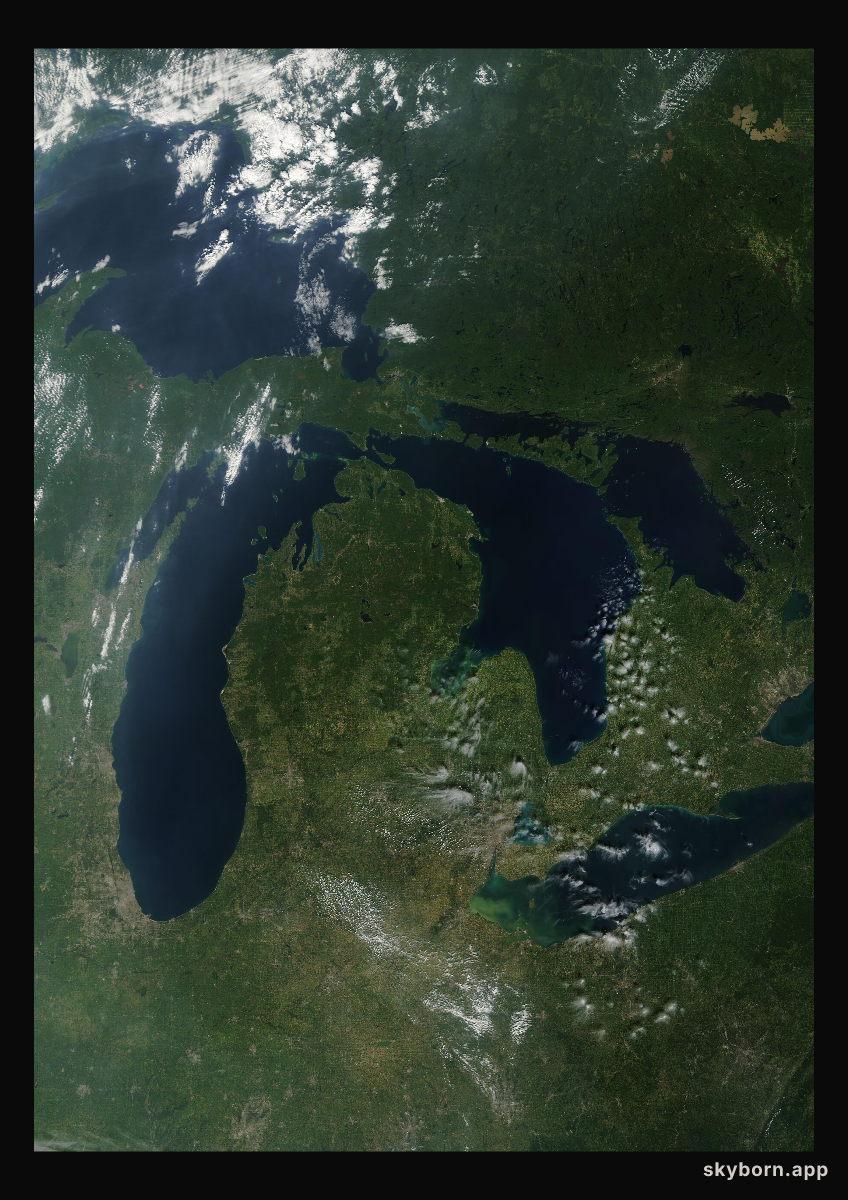 The Earth on 2 September 2008 · Great Lakes