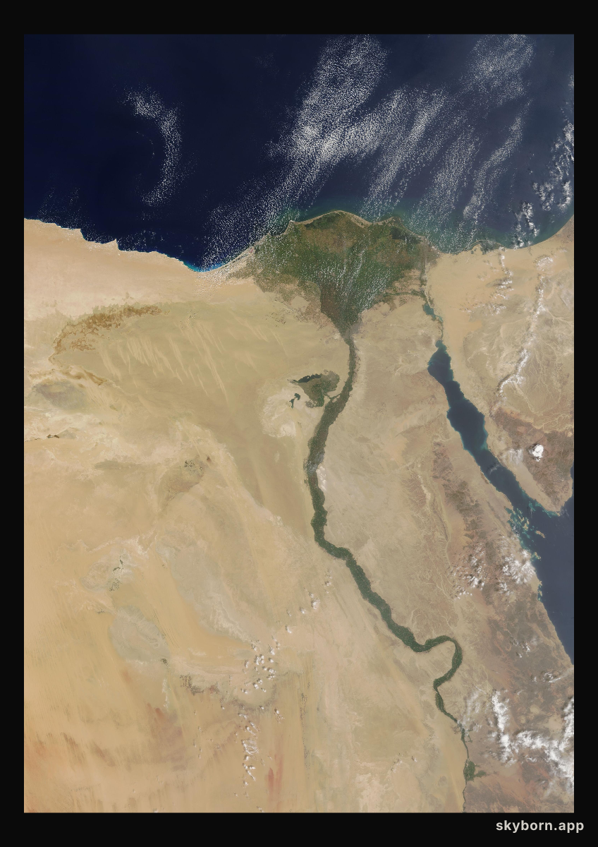 The Earth on 5 September 2008 · Nile Delta and Sinai