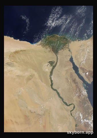 The Earth on 5 September 2008 · Nile Delta and Sinai