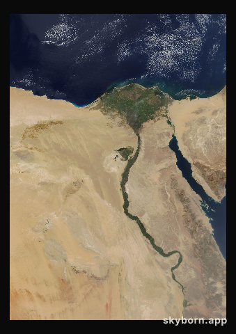 The Earth on 10 September 2008 · Nile Delta and Sinai