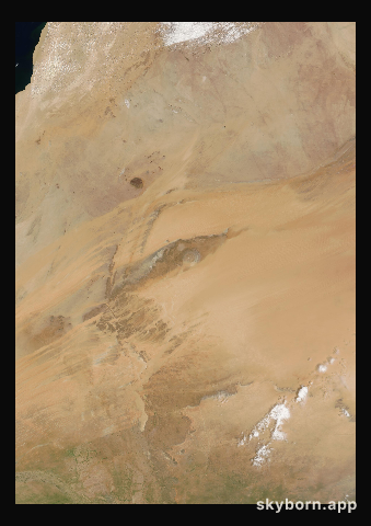 The Earth on 11 September 2008 · Eye of the Sahara, Mauritania