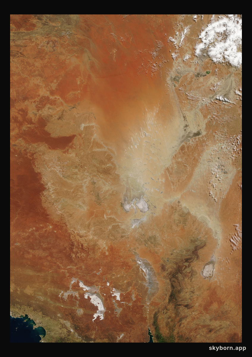 The Earth on 12 September 2008 · Lake Eyre, Australia