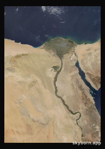 The Earth on 3 October 2008 · Nile Delta and Sinai