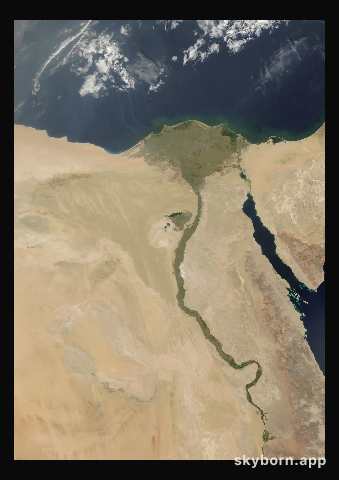 The Earth on 4 October 2008 · Nile Delta and Sinai