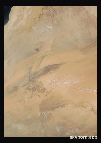 The Earth on 8 October 2008 · Eye of the Sahara, Mauritania