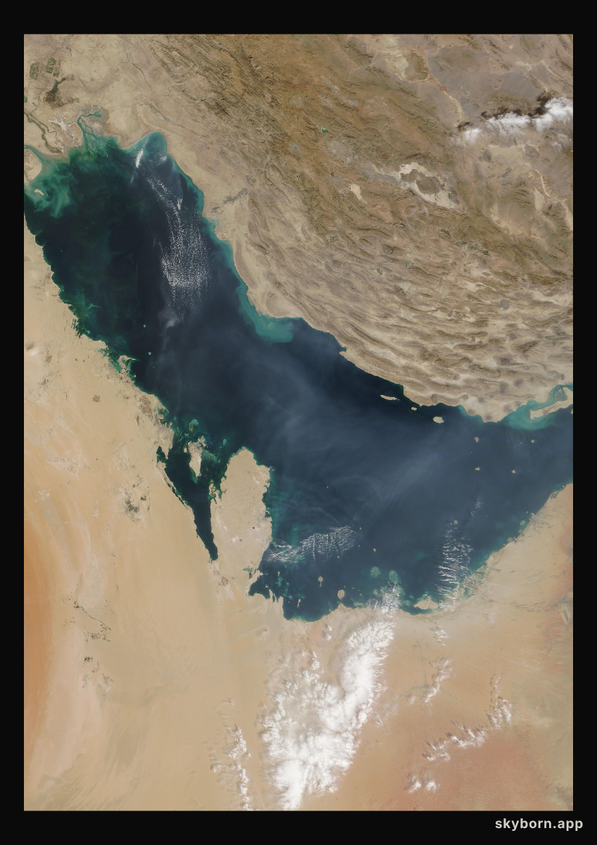 The Earth on 10 October 2008 · Persian Gulf