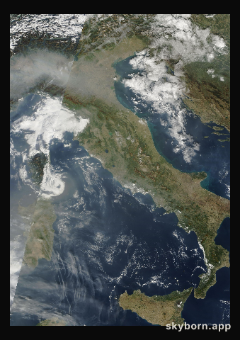 The Earth on 15 October 2008 · Italy and the Adriatic