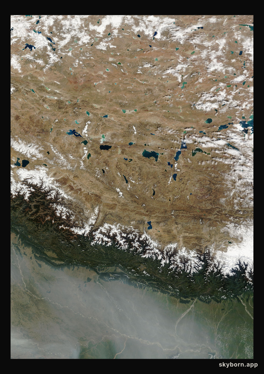 The Earth on 1 November 2008 · Himalaya and Tibet