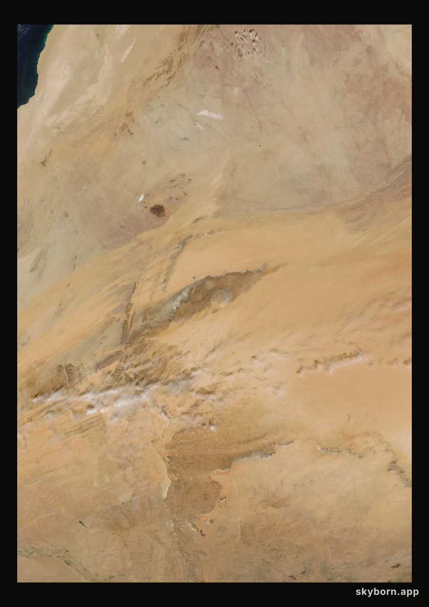 The Earth on 7 November 2008 · Eye of the Sahara, Mauritania