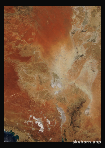 The Earth on 9 November 2008 · Lake Eyre, Australia