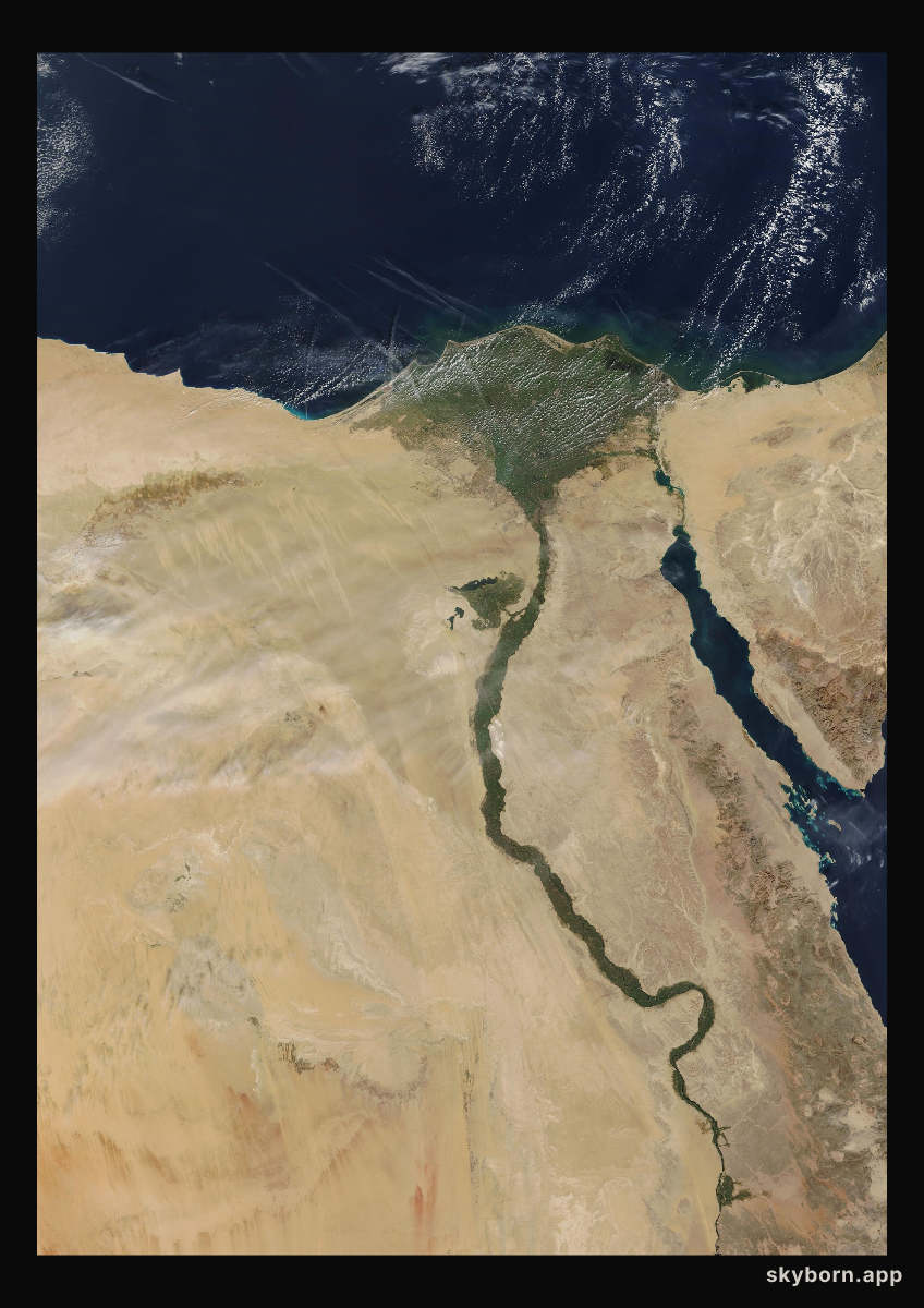 The Earth on 17 November 2008 · Nile Delta and Sinai