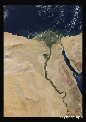 The Earth on 17 November 2008 · Nile Delta and Sinai