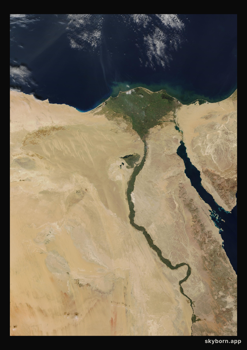 The Earth on 26 November 2008 · Nile Delta and Sinai