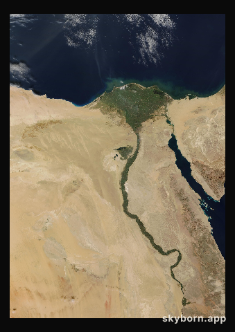 The Earth on 26 November 2008 · Nile Delta and Sinai