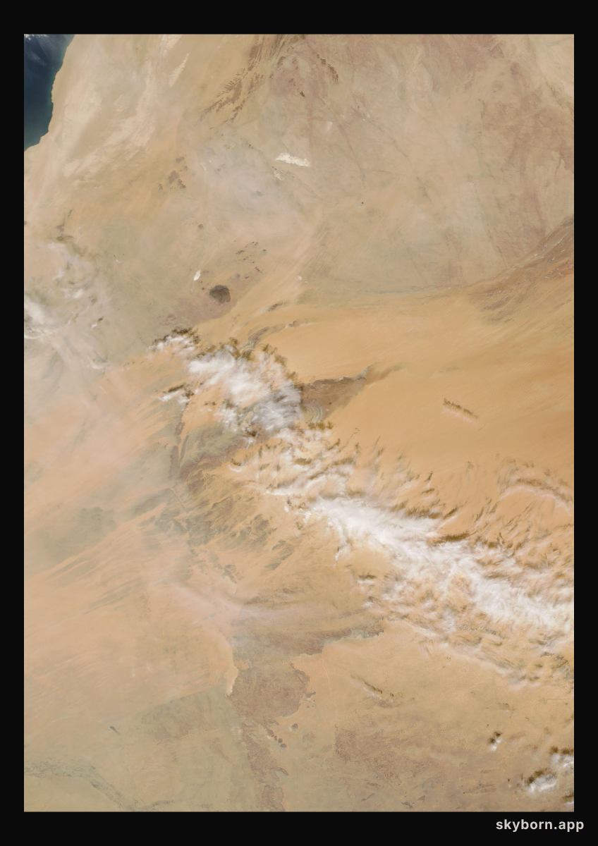 The Earth on 4 December 2008 · Eye of the Sahara, Mauritania