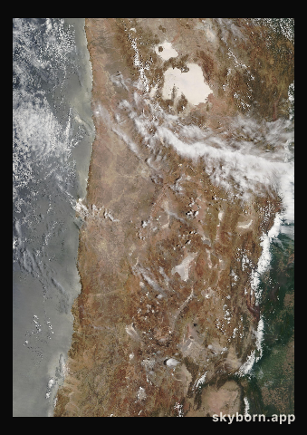 The Earth on 7 December 2008 · Atacama and the Andes
