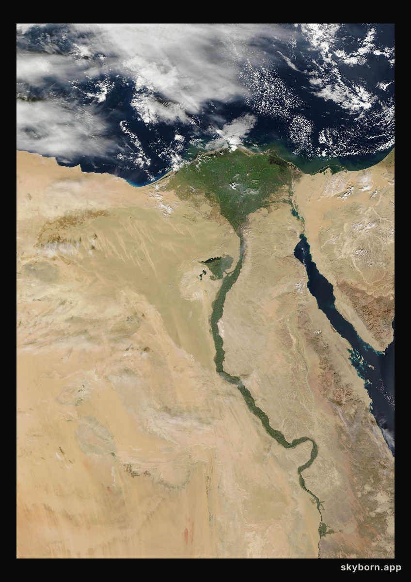 The Earth on 14 December 2008 · Nile Delta and Sinai