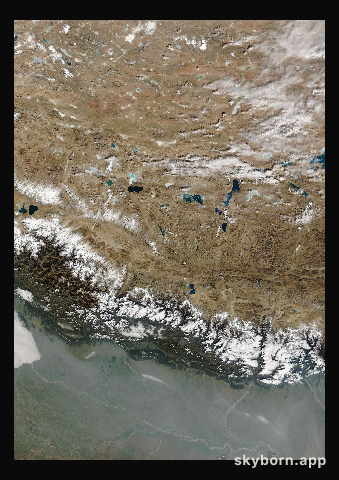 The Earth on 28 December 2008 · Himalaya and Tibet