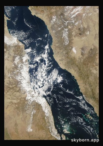 The Earth on 29 December 2008 · Red Sea