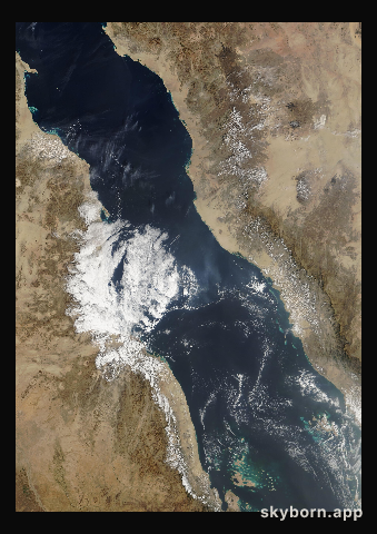 The Earth on 8 January 2009 · Red Sea