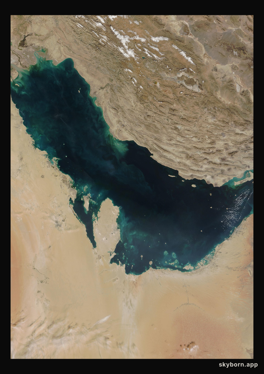 The Earth on 9 January 2009 · Persian Gulf