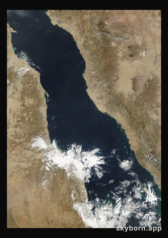 The Earth on 12 January 2009 · Red Sea
