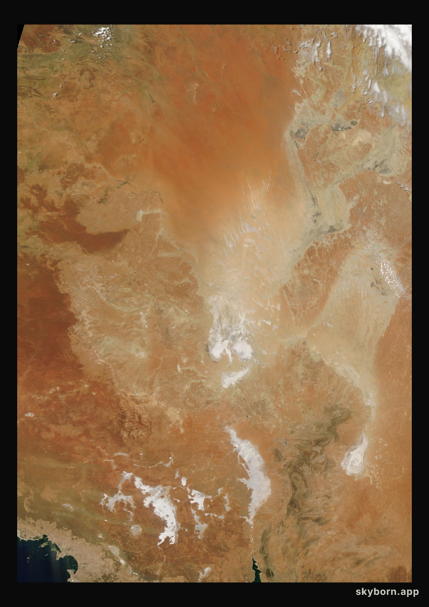The Earth on 13 January 2009 · Lake Eyre, Australia