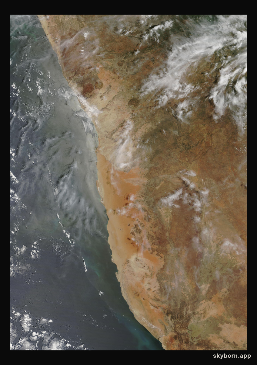 The Earth on 14 January 2009 · Namib Desert