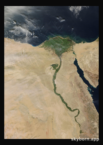The Earth on 15 January 2009 · Nile Delta and Sinai