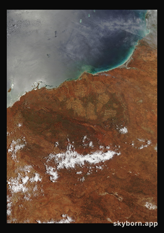 The Earth on 16 January 2009 · Pilbara, Western Australia