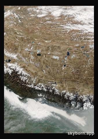 The Earth on 20 January 2009 · Himalaya and Tibet