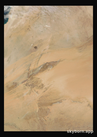 The Earth on 21 January 2009 · Eye of the Sahara, Mauritania