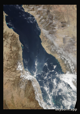 The Earth on 22 January 2009 · Red Sea