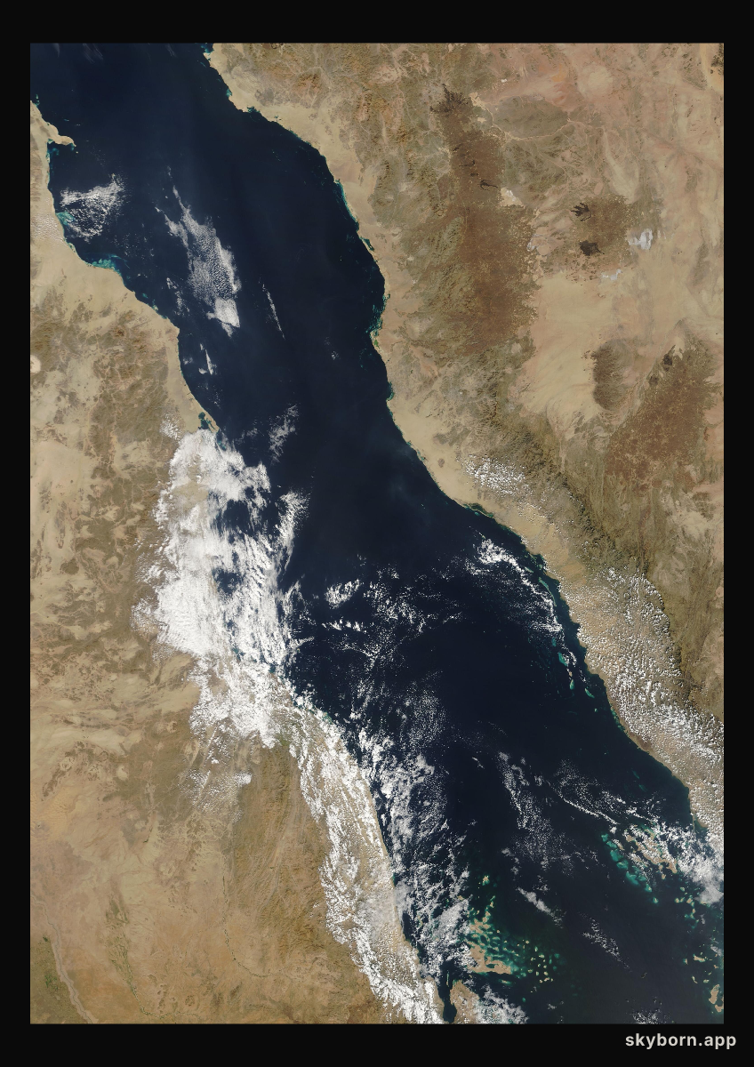 The Earth on 28 January 2009 · Red Sea