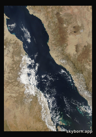 The Earth on 28 January 2009 · Red Sea