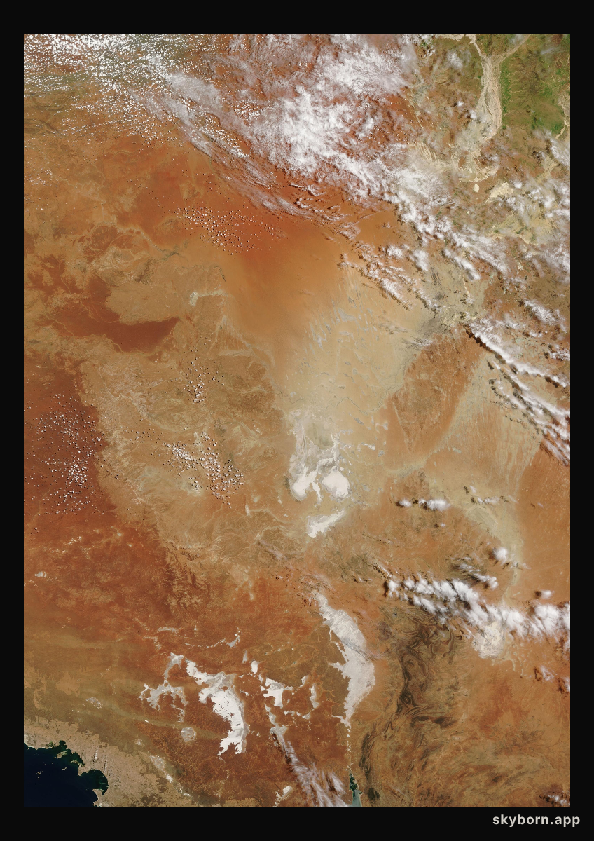 The Earth on 1 February 2009 · Lake Eyre, Australia