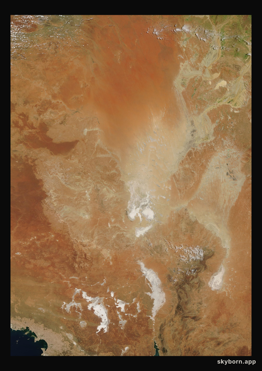The Earth on 3 February 2009 · Lake Eyre, Australia