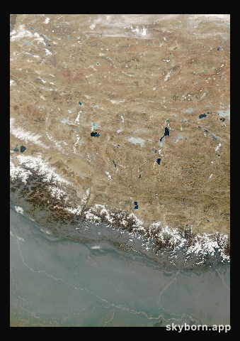 The Earth on 4 February 2009 · Himalaya and Tibet