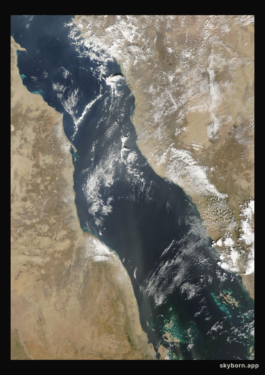 The Earth on 6 February 2009 · Red Sea