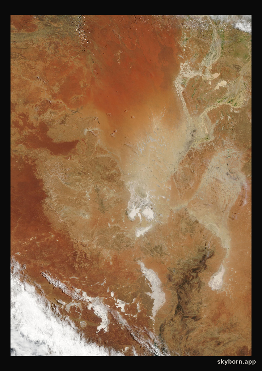 The Earth on 8 February 2009 · Lake Eyre, Australia