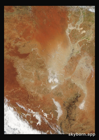 The Earth on 8 February 2009 · Lake Eyre, Australia