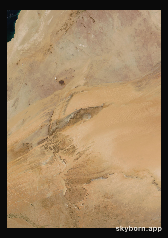 The Earth on 9 February 2009 · Eye of the Sahara, Mauritania
