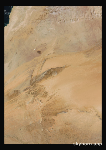 The Earth on 11 February 2009 · Eye of the Sahara, Mauritania