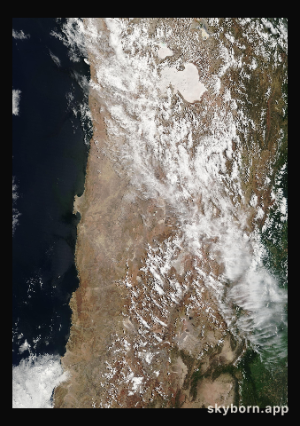The Earth on 18 February 2009 · Atacama and the Andes