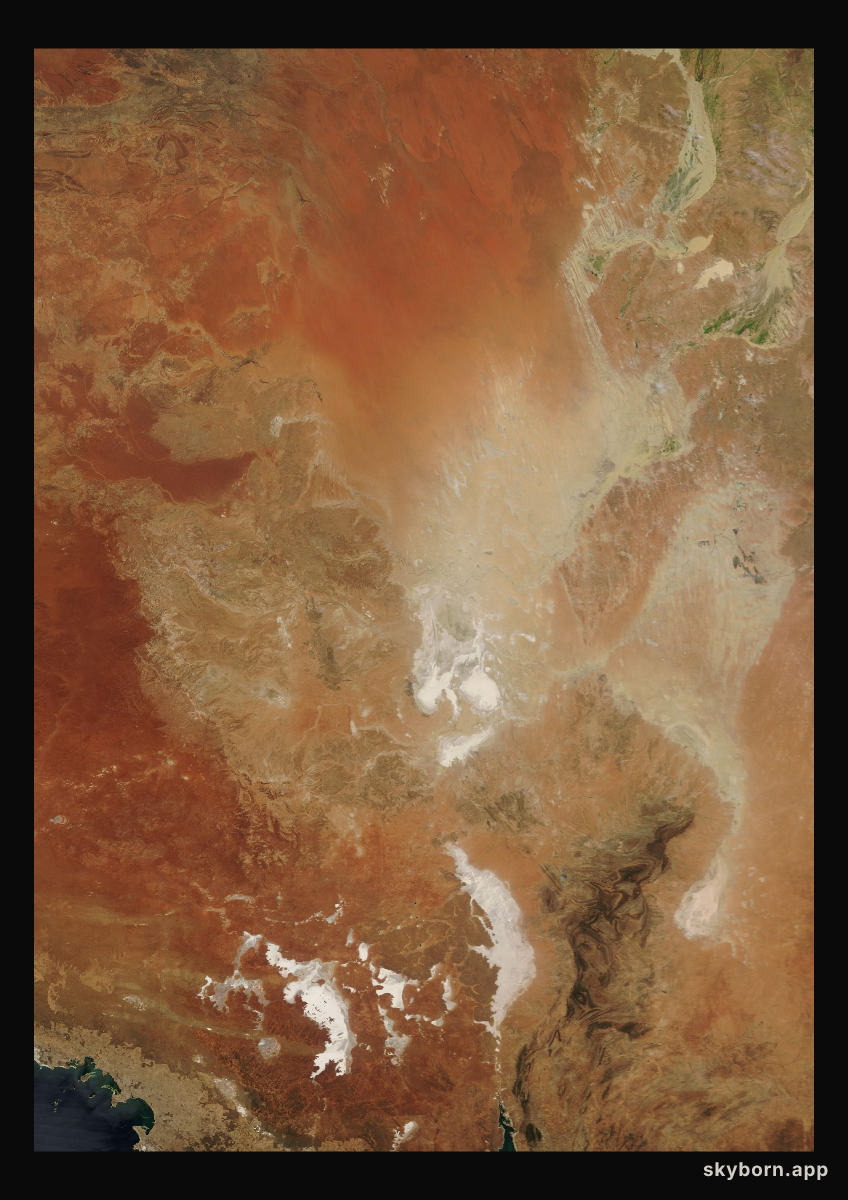 The Earth on 22 February 2009 · Lake Eyre, Australia